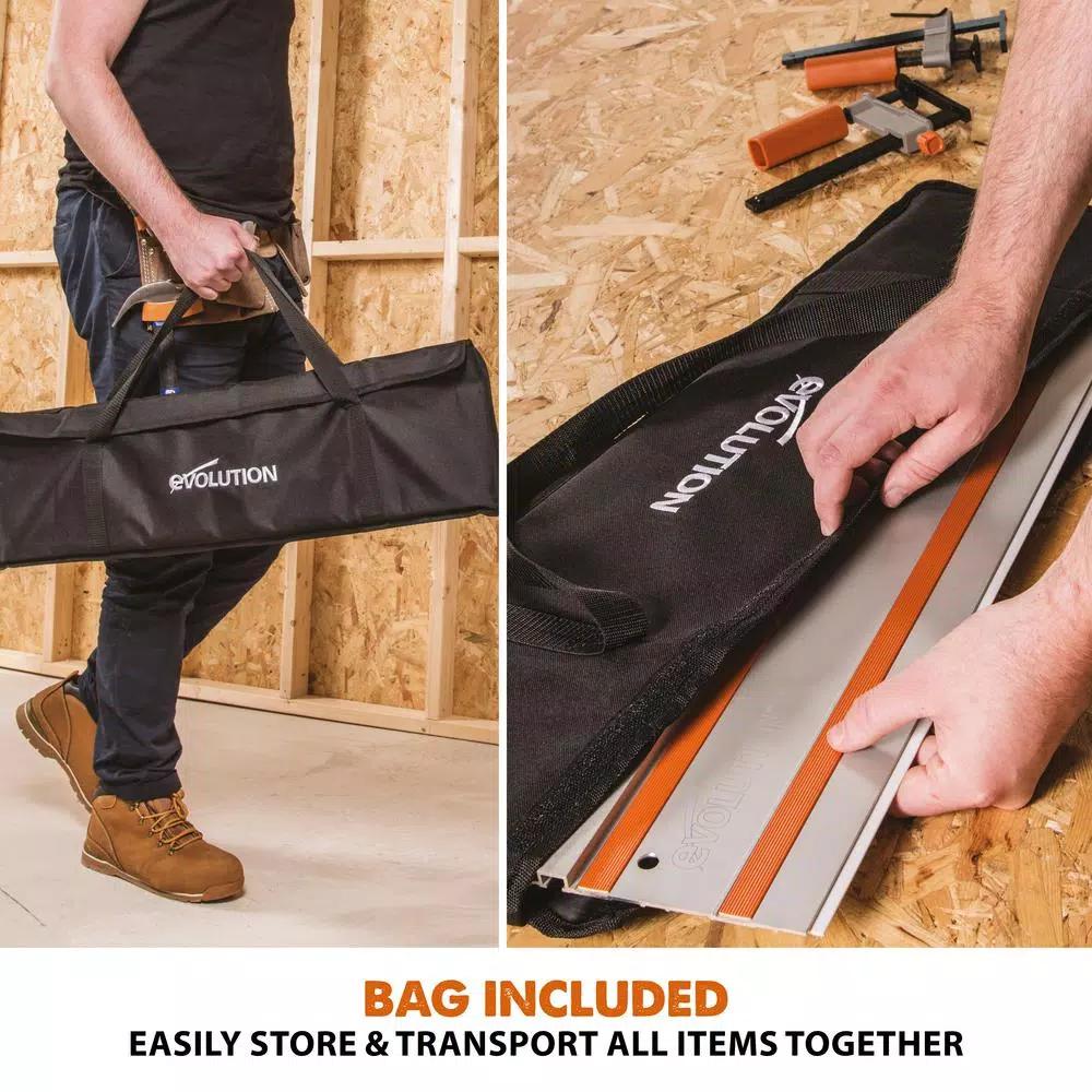 Evolution Power Tools Evolution ST1400 55 in. Circular Saw Track with Clamps and Carry Bag