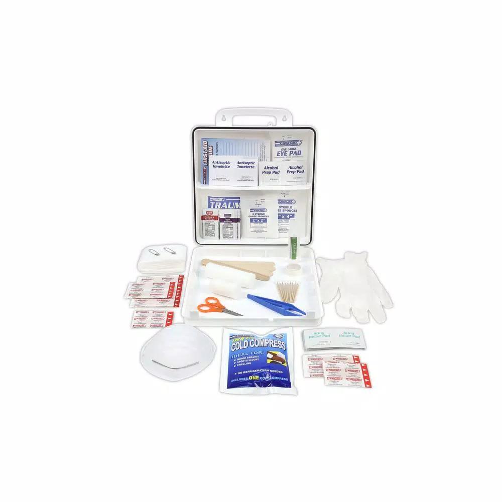 Rapid Care 233-Piece 50 Person OSHA/ANSI Compliant Poly First Aid Kit