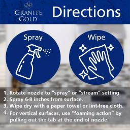 Granite Gold Natural Stone Daily Cleaner, Streak-Free Formula, 24 oz (3-Pack) thumbnail 7