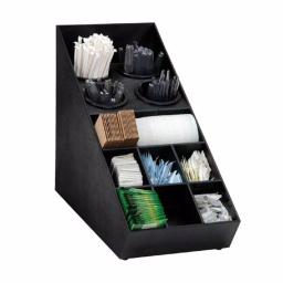 Unbranded Black Countertop Flatware and Condiment Organizer - Commercial Grade Polystyrene thumbnail 2