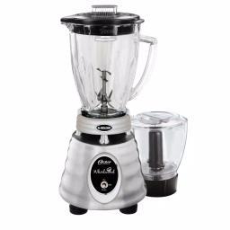 Oster Whirlwind Heritage Blend 1000W Blender with Food Processor Attachment, 48 oz Glass Jar, Chrome thumbnail 1