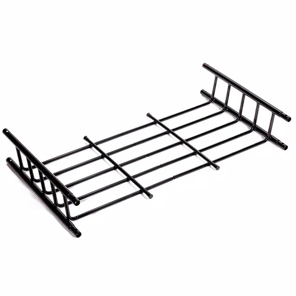 Stark Universal Roof Basket Cargo Carrier with Rack Extensions, 150 lb Capacity, Black