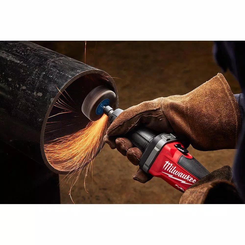 Milwaukee M18 FUEL 1/4 in. Brushless Cordless Die Grinder Kit with Two 5.0 Ah Batteries and Charger