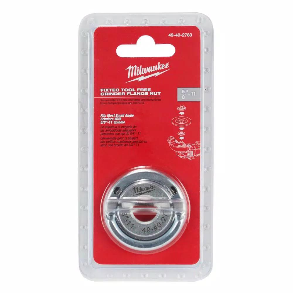 Milwaukee Fixtec Tool-Free Grinder Flange Nut for 5/8"-11 Spindles