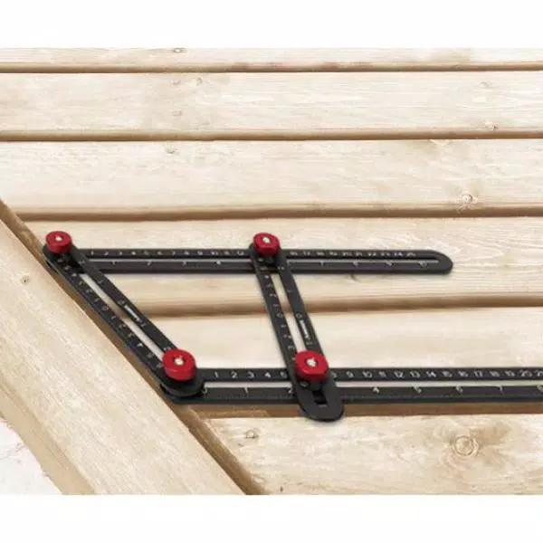 Husky 10 in. Multi-Angle Measuring Ruler, Aluminum Construction for Carpentry and Tiling