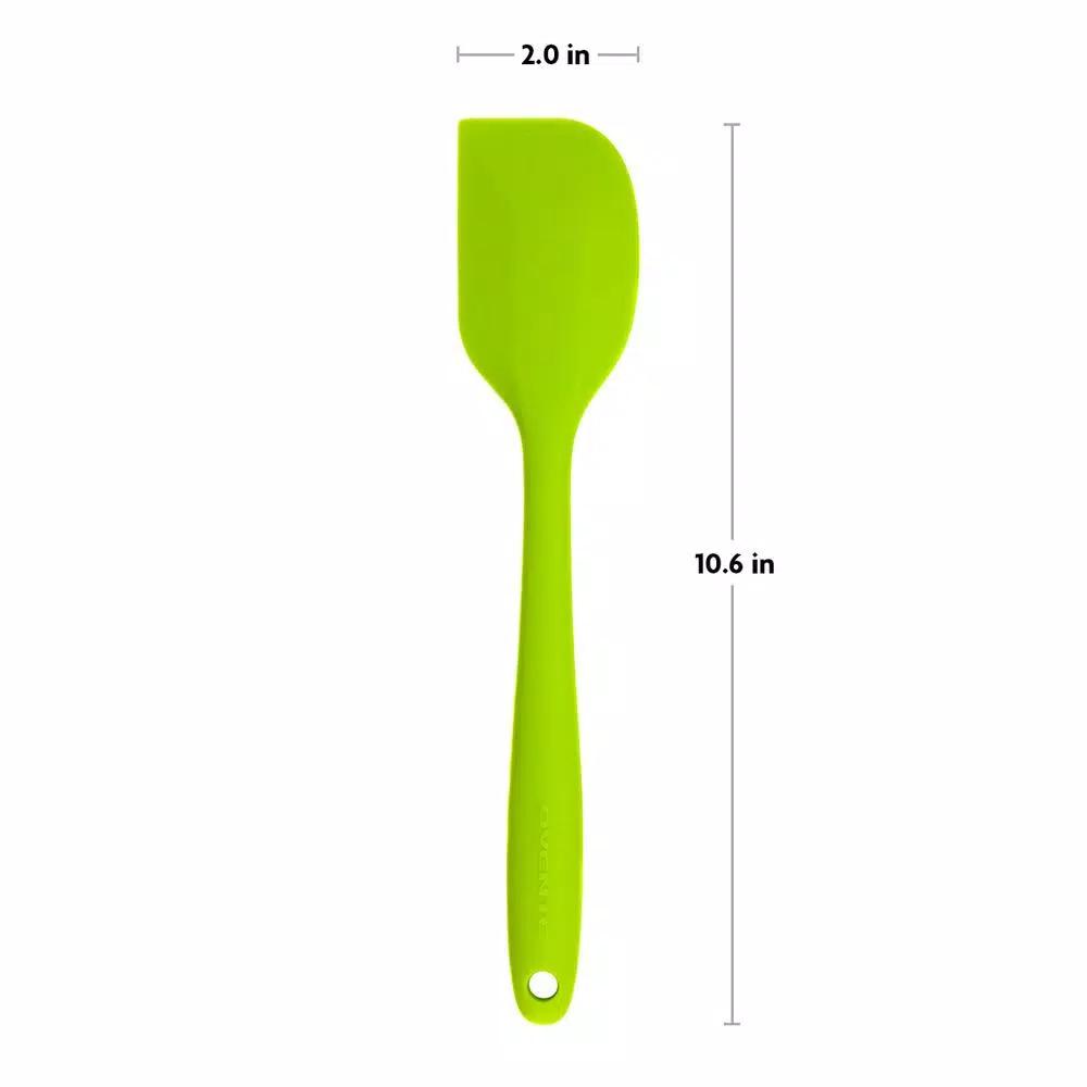 Ovente Premium Silicone Spatula with Stainless Steel Core, Heat Resistant up to 500°F, BPA-Free, Green