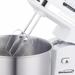 Brentwood Appliances Brentwood 5-Speed Stand Mixer with 3-Quart Stainless Steel Mixing Bowl, White thumbnail 5