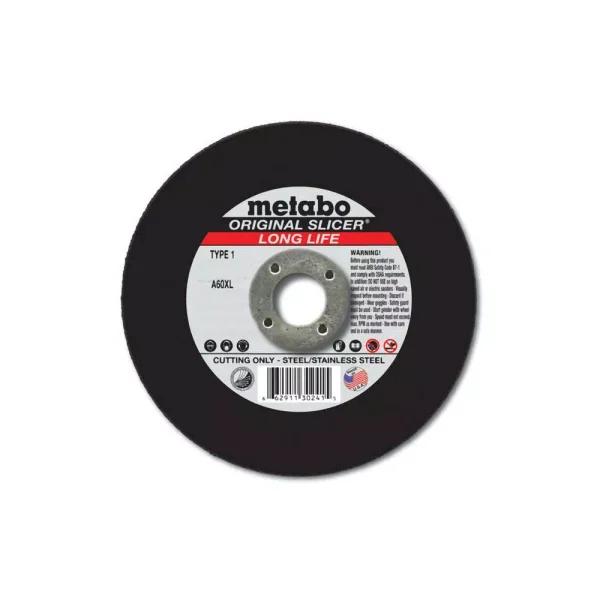 Metabo Long Life Original Slicer 4.5 in. x 0.045 in. x 7/8 in. Cut-Off Wheel (Type 1), 100 Pack