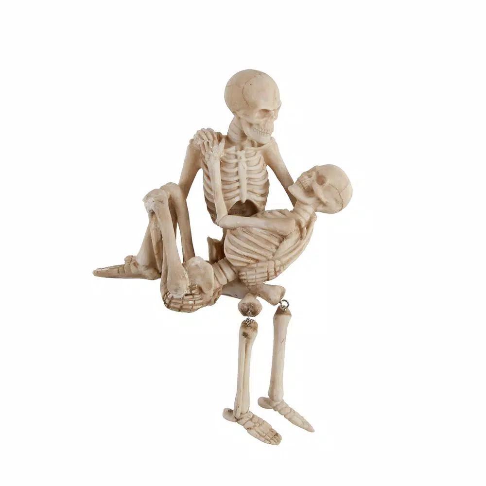 Flora Bunda Halloween Polyresin Skeleton Couple Set - 7.75 in. Indoor Tabletop Decor