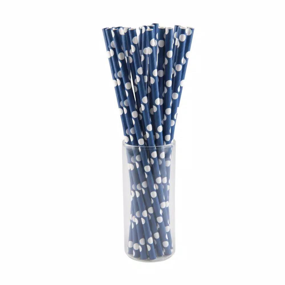 Sugar Plum Party SugarPum Primary Assorted Color Paper Straws, 50-Piece Pack