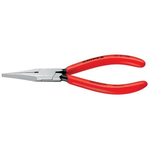 KNIPEX 5-1/4 in. Long Nose Relay Adjusting Pliers with Flat Tips