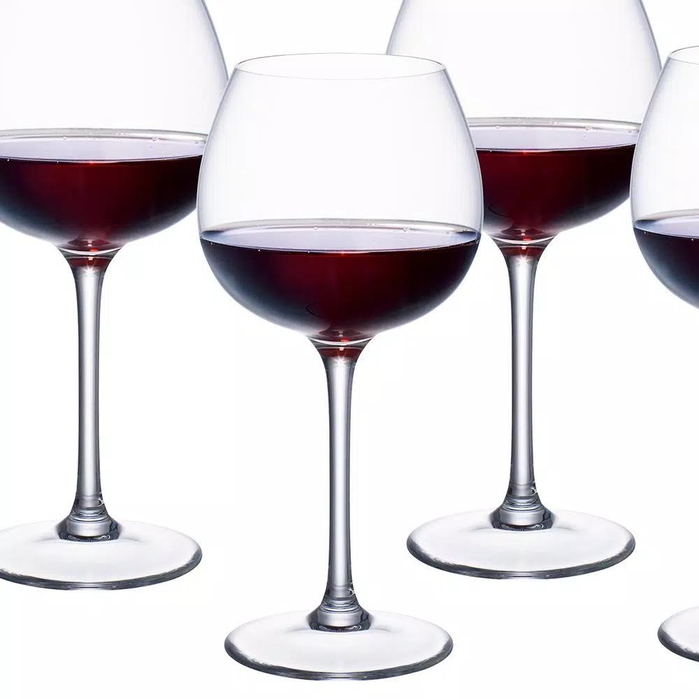 Villeroy & Boch Purismo Lead-Free Crystal Full-Bodied Red Wine Glasses, 18.5 oz (Set of 4)