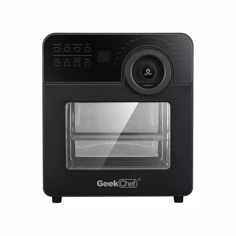 Geek Chef 1700W 15 Qt. Large Capacity Air Fryer with Rotisserie and 16 Preset Modes, Black