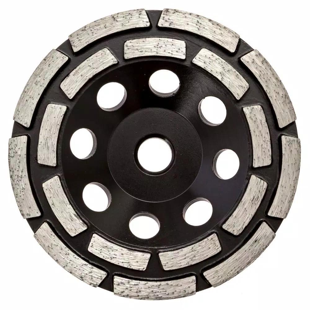 Thinset Removal Bit 4.5 in. Double Row Diamond Grinding Cup Wheel for Masonry and Thinset Removal
