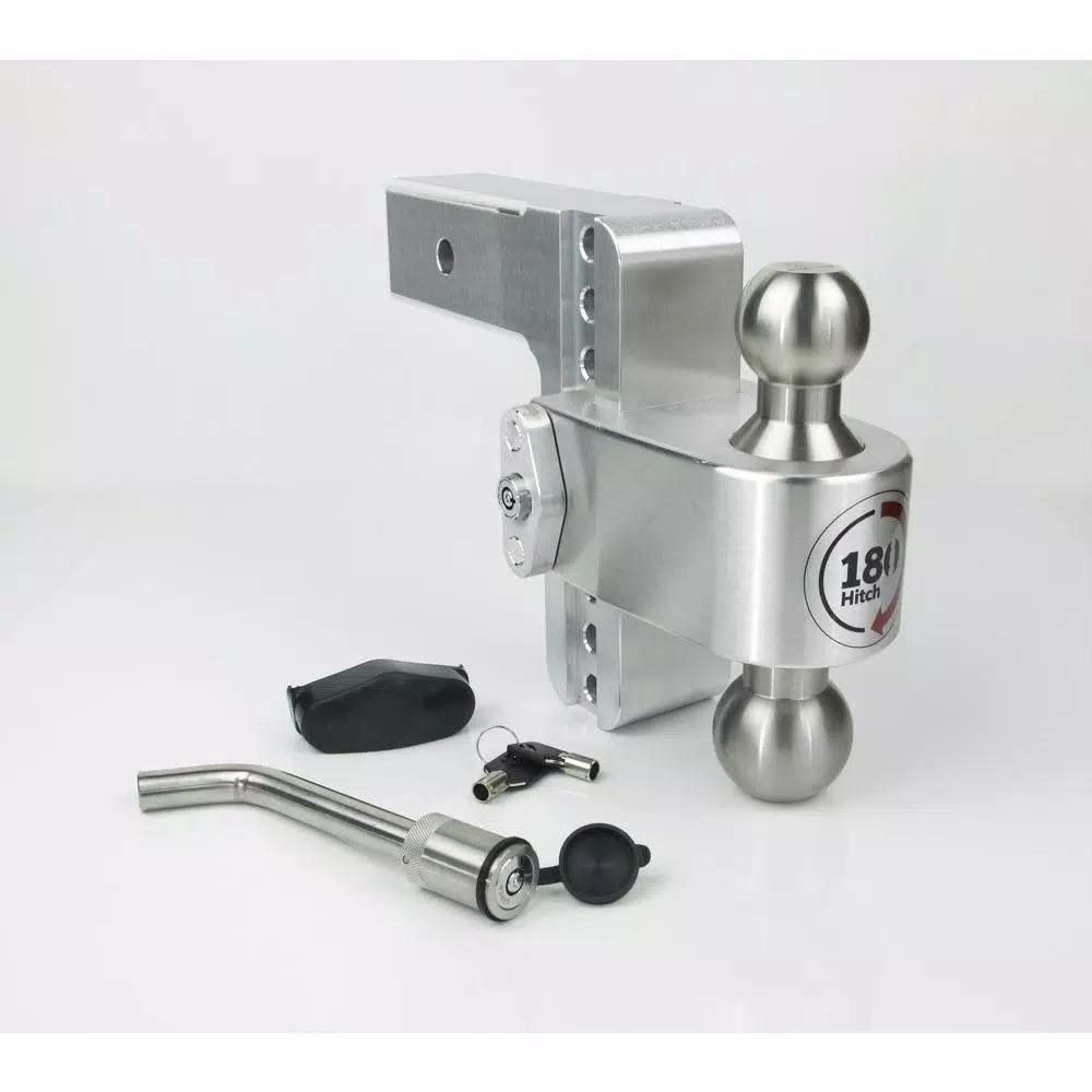 Weigh Safe 180-Hitch Adjustable Aluminum Ball Mount with Keyed Alike Receiver Pin
