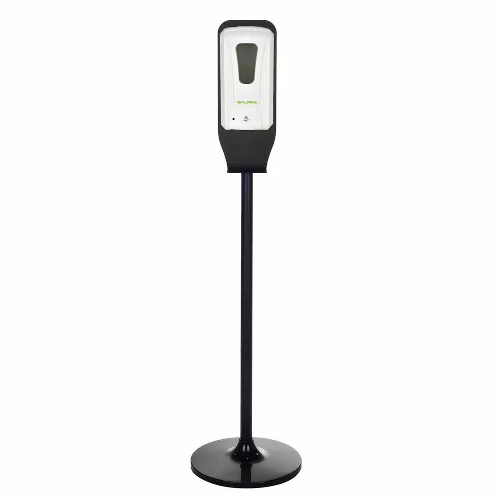 Alpine Industries 1200ml Automatic Foam Hand Sanitizer Dispenser with Floor Stand, White