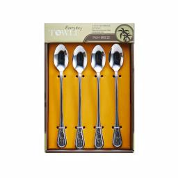 Towle Living Towle Everyday Palm Breeze Stainless Steel Iced Beverage Spoons, Set of 4 thumbnail 2