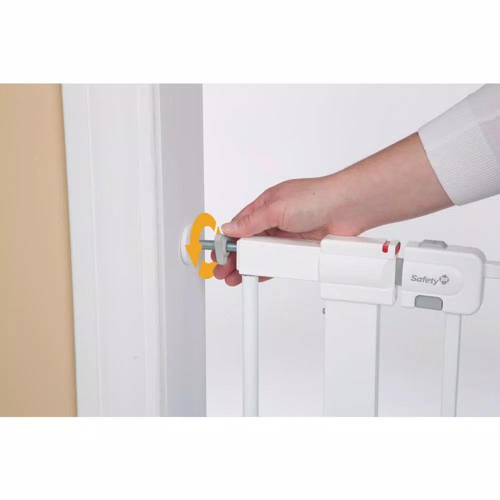 Safety 1st Easy Install 36 in. Tall Extra Wide Pressure Mounted Baby Gate, White