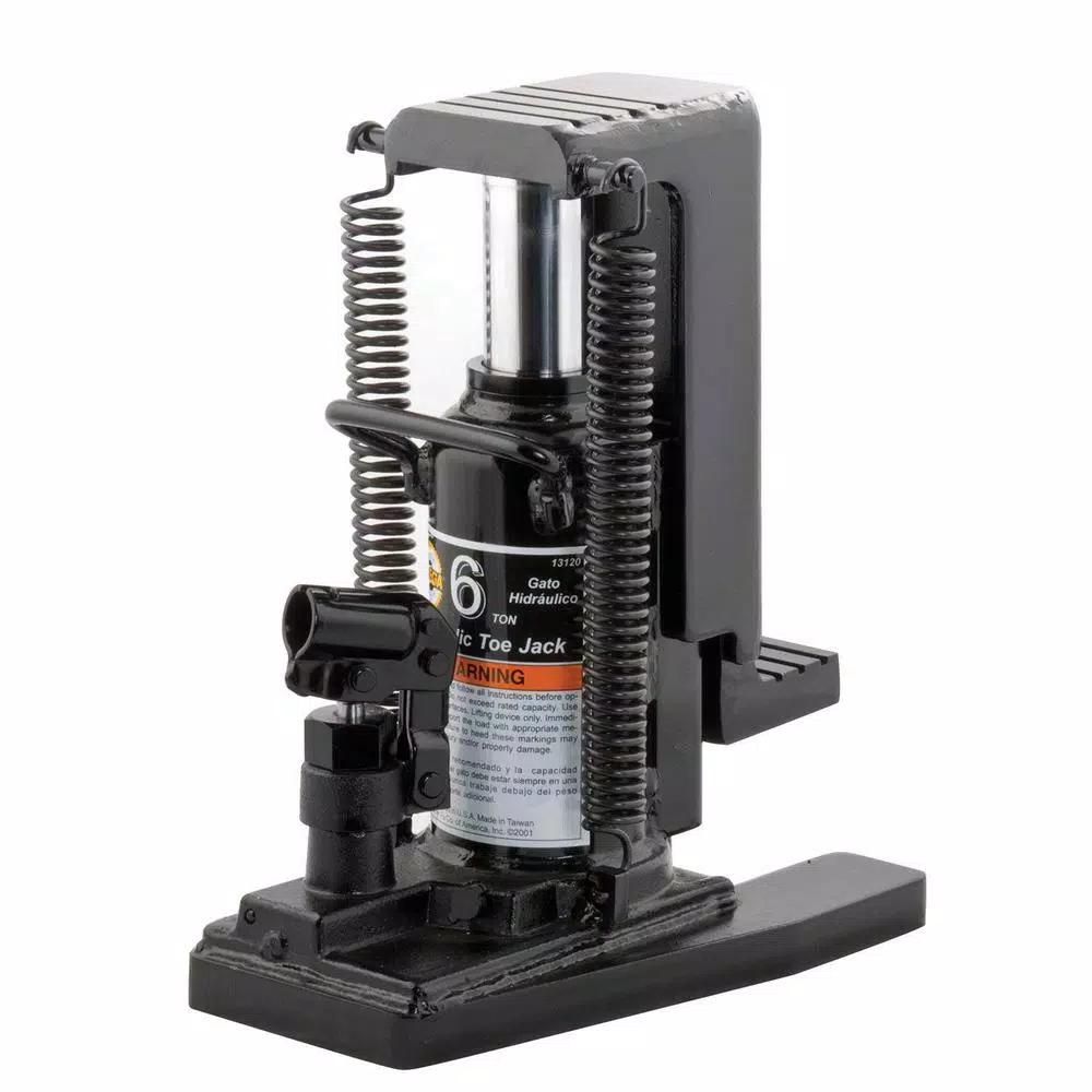 Omega Lift 6-Ton Heavy-Duty Dual Position Hydraulic Toe Jack with Bypass Mechanism
