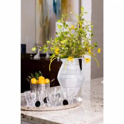Abigails Black and White Ceramic Graffiti Pitcher, 60 fl. oz. - Handmade in Portugal thumbnail 3