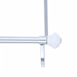 interDesign York Over Shower Door Towel Rack, 3-Bar Stainless Steel Organizer in White and Chrome thumbnail 2