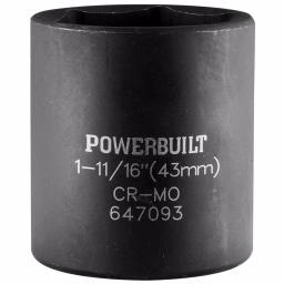 Alltrade Powerbuilt 1-11/16 in. Dodge Spindle Nut Socket, 1/2 in. Drive, Deep 6-Point Axle Nut Socket thumbnail 1