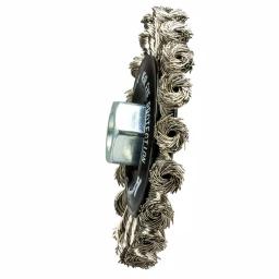 Forney 4 in. Stainless Steel Twist Knot Wire Wheel Brush for Heavy-Duty Cleaning thumbnail 5