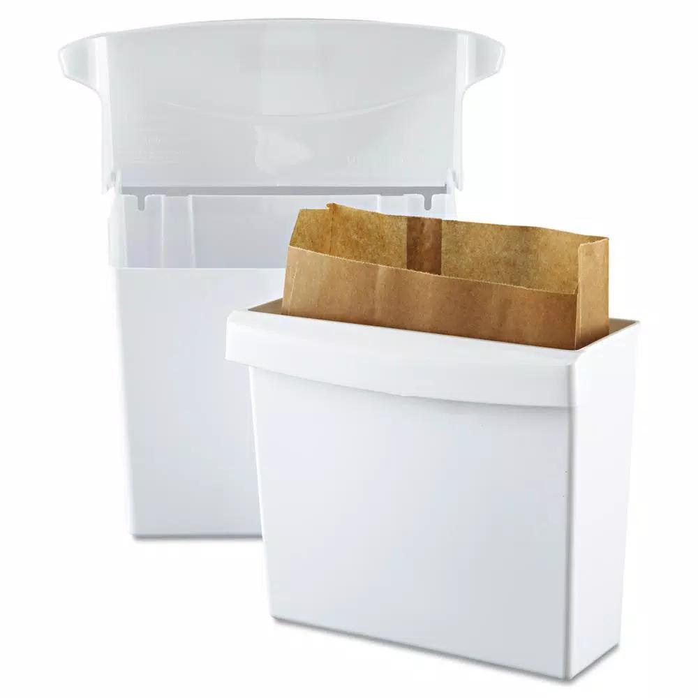 Rubbermaid Commercial Products Rubbermaid White Sanitary Napkin Receptacle with Rigid Liner