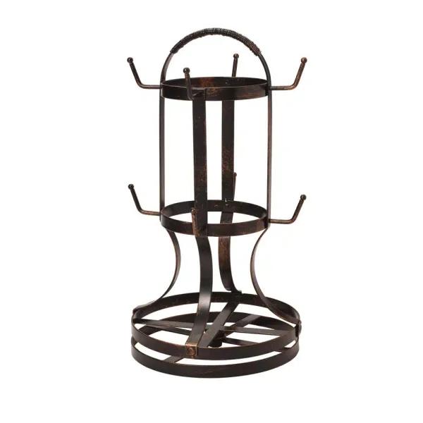 Gourmet Basics by Mikasa Mikasa Gourmet Basics Forged Rotating Mug Tree, Antique Black Wrought Iron
