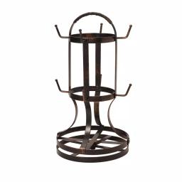 Gourmet Basics by Mikasa Mikasa Gourmet Basics Forged Rotating Mug Tree, Antique Black Wrought Iron thumbnail 1