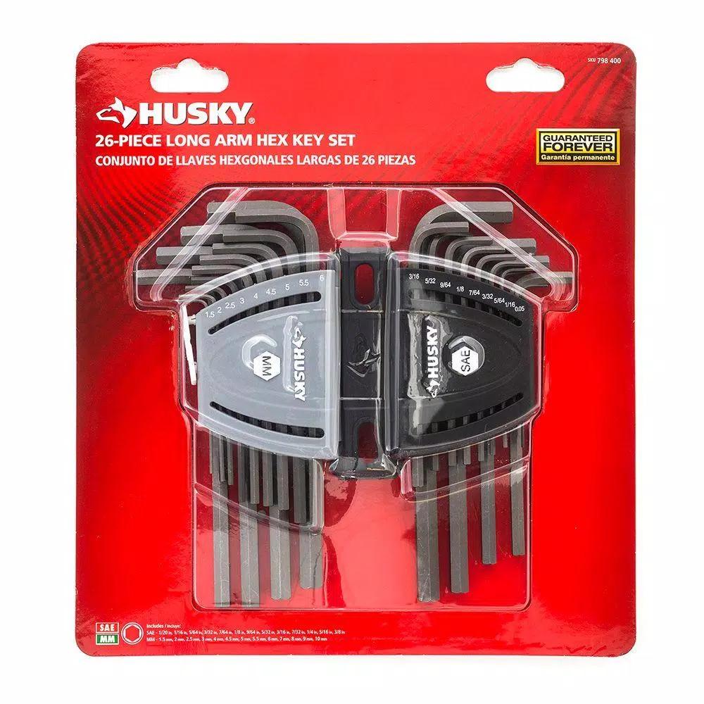 Husky 43-Piece Hex and Torx Key Set with Color-Coded Caddies