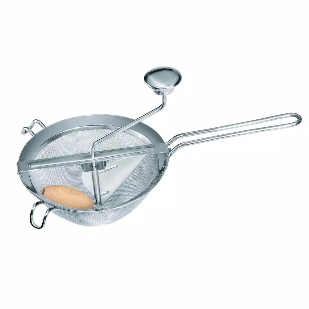 GEFU Berry Press Dual-Purpose Stainless Steel Sieve and Fruit Strainer