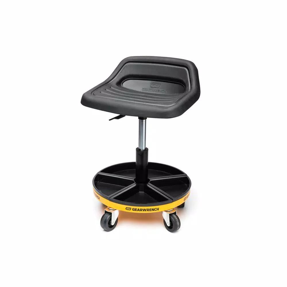 GearWrench 18-22 in. Adjustable Height Swivel Mechanics Seat with 300 lb. Capacity