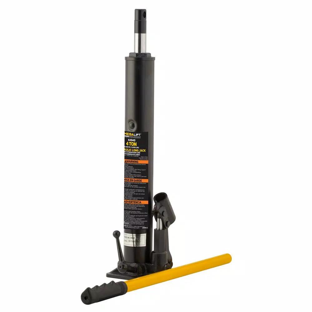 Omega 44940 Hydraulic Long Ram Crane Jack - 4 Ton Capacity - Hard Cast Steel