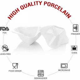 MALACASA 3 in. White Porcelain Ramekins Set of 16, Ceramic Souffle Dishes and Serving Bowls thumbnail 3