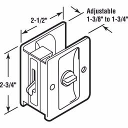 Prime-Line Satin Nickel Pocket Door Privacy Lock and Pull, Reversible Design thumbnail 6