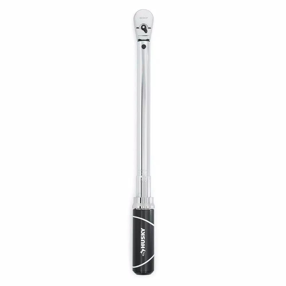 Husky 3-Piece Click Torque Wrench Set, 1/4 in., 3/8 in., and 1/2 in. Drive