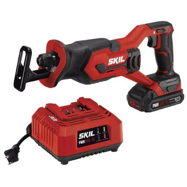 SKIL 20V PWRCORE Cordless Compact Reciprocating Saw Kit with 2.0 Ah Battery and Charger
