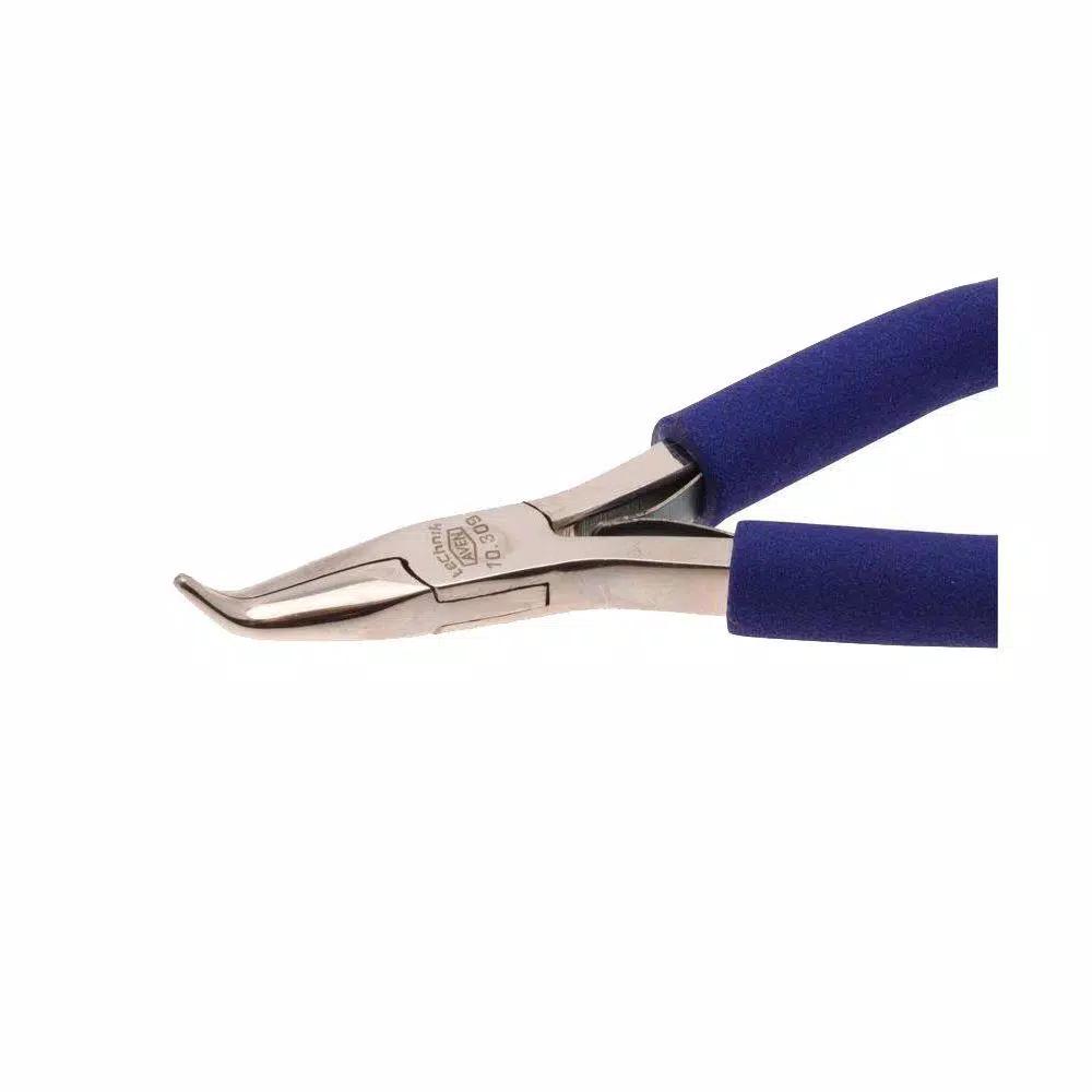 Aven 4.5 in. Bent Nose Pliers with Smooth Jaws and ESD Safe Cushion Grips