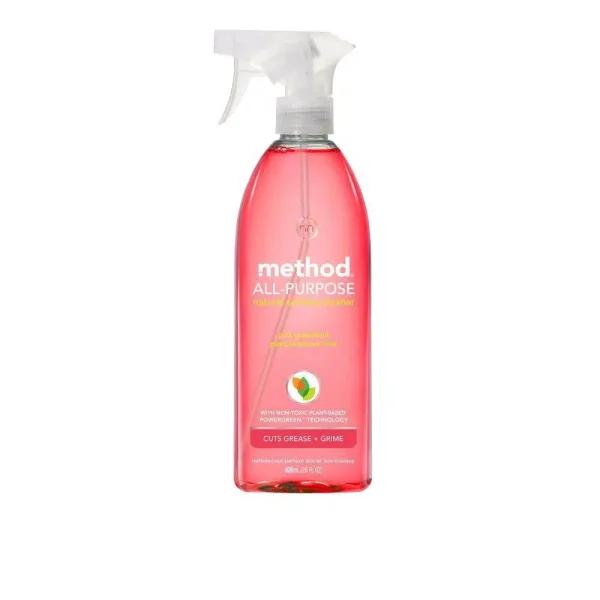 Method Pink Grapefruit All-Purpose Natural Surface Cleaner, 28 oz (2-Pack)