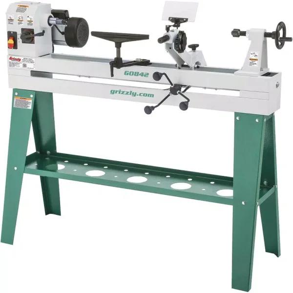 Grizzly Industrial 14 in. x 37 in. Wood Lathe with Copy Attachment, 3/4 HP, 110V