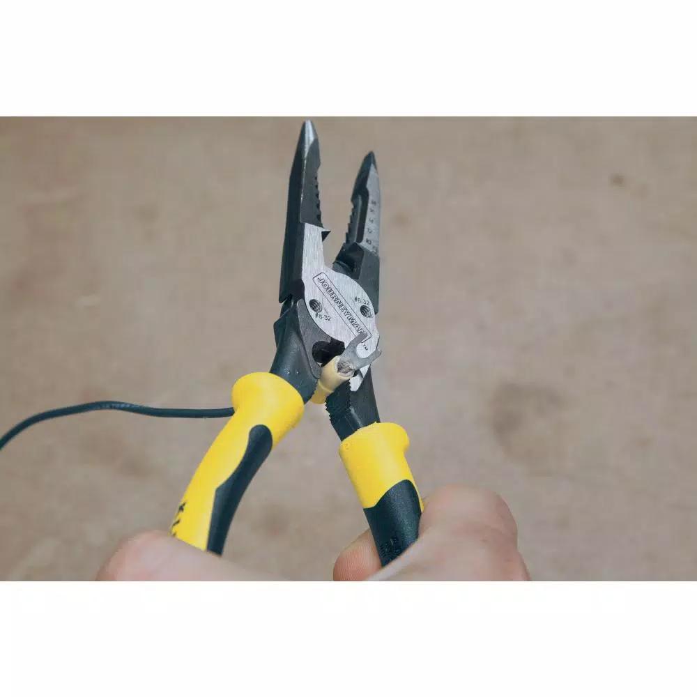 Klein Tools 8-3/8 in. All-Purpose Long Nose Pliers with Crimper and Wire Stripper