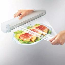 HOUSEHOLD ESSENTIALS Leifheit Wall Mount White Paper Towel Holder and Dual Foil/Plastic Wrap Dispenser thumbnail 4