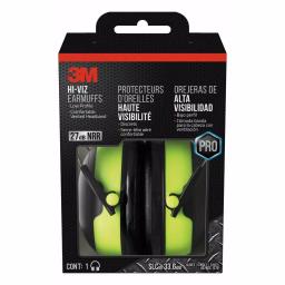 3M Pro-Grade Hi-Viz Green Earmuffs, 27 dB NRR, 4-Case Pack thumbnail 2