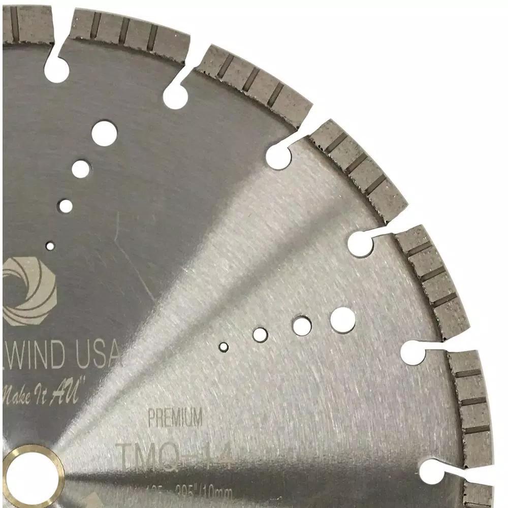 Whirlwind USA 14 in. Vortex Turbo Segmented Diamond Blade for Concrete, Stone & Masonry