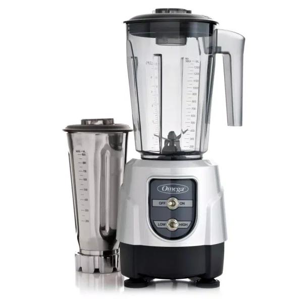 Omega 1 HP 48 oz. 2-Speed Silver Blender Combo Pack