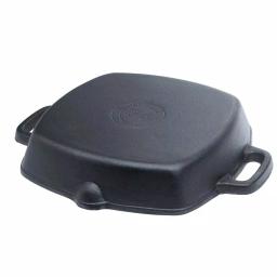 Basic Essentials 10 in. Square Cast Iron Nonstick Grill Pan, Black thumbnail 3