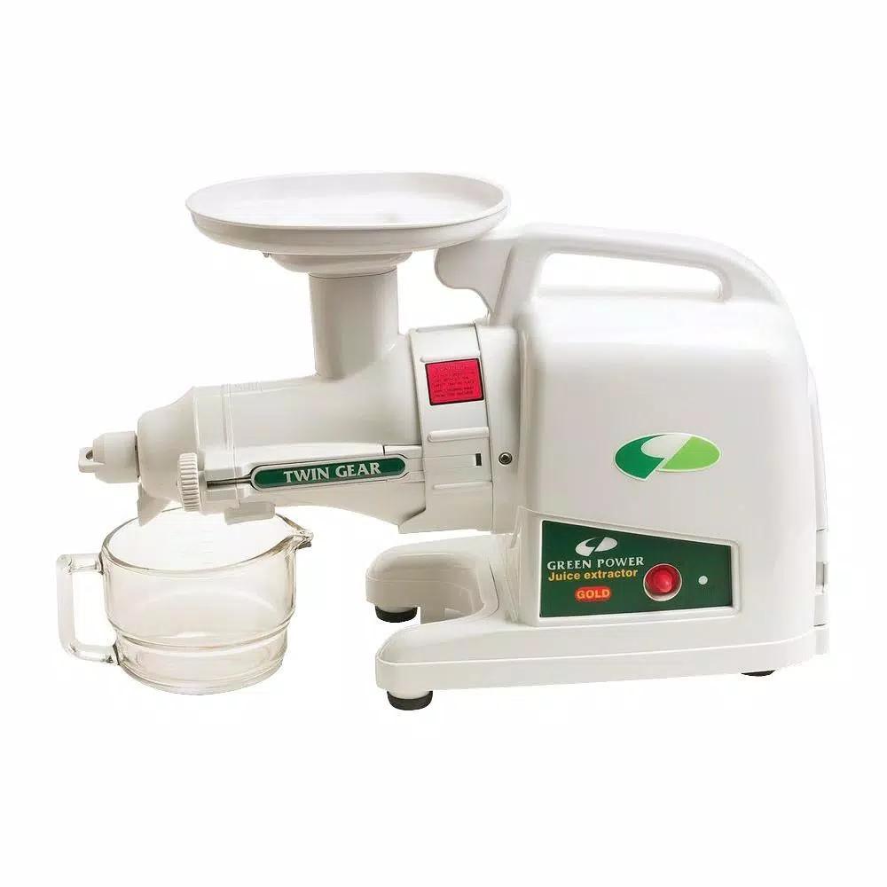 Tribest Greenstar Gold Twin Gear Cold Press Juicer, 24 fl. oz., White