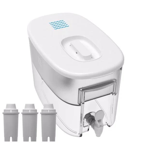DRINKPOD Alkaline Water Dispenser 2.4 Gal. Countertop System, 3-Pack with 3 Filters