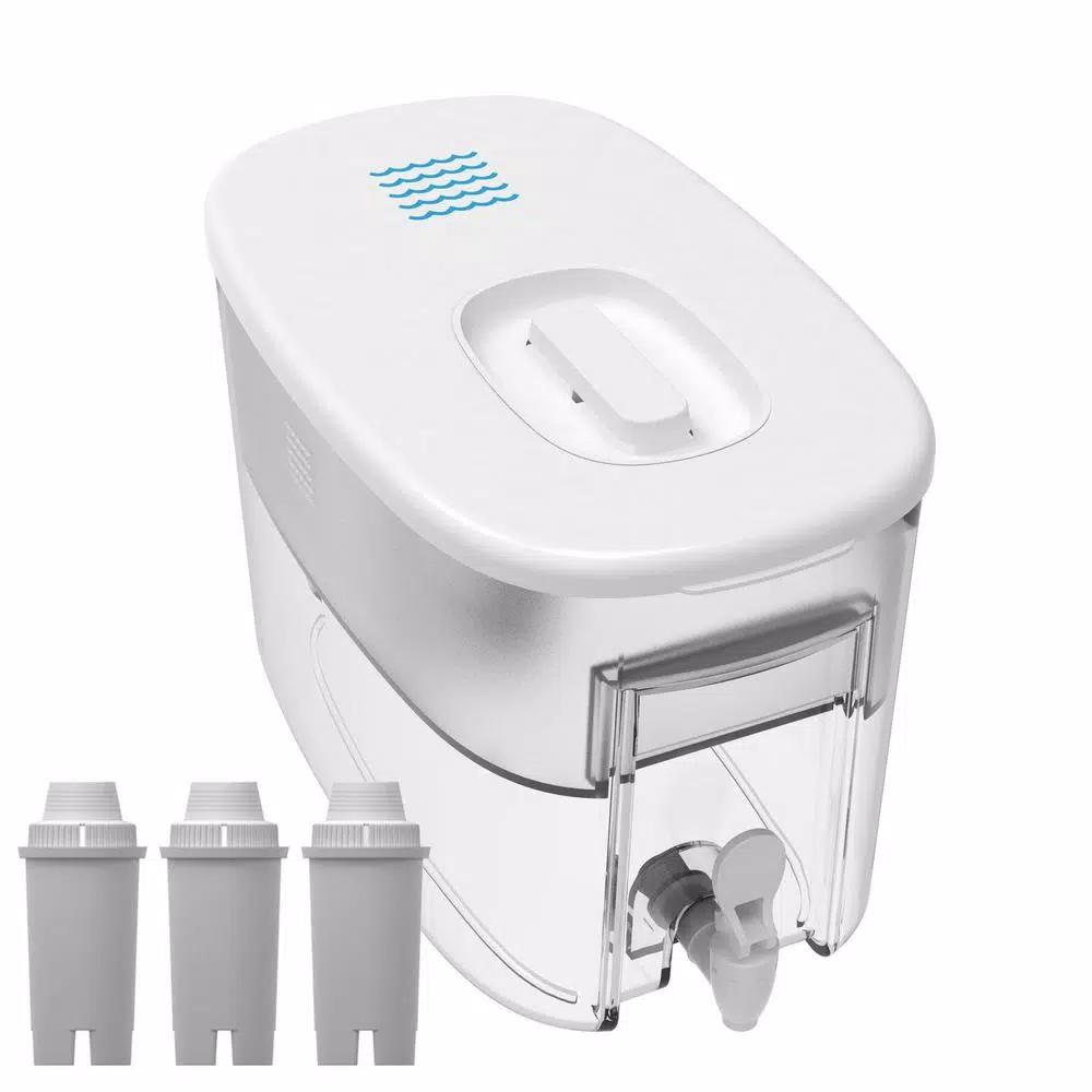 DRINKPOD Alkaline Water Dispenser 2.4 Gal. Countertop System, 3-Pack with 3 Filters
